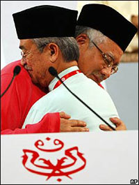 Mr Najib replaced the moderate and largely ineffective Abdullah Badawi